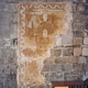 Silanus-Chiesa di San Loranzo o Santu Larretu: affresco sulla parete destra che rappresenta San Cristoforo Silanus-Chiesa di San Loranzo o Santu Larretu: affresco sulla parete destra che rappresenta San Cristoforo