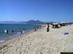 Orosei: la spiaggia di Marina di Orosei e veduta dei monti verso Dorgali
