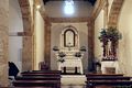 Ales: chiesa di San Sebastiano Martire: interno con la statua di San Sebastiano