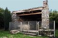 Ales: chiesa campestre di Nostra Signora della Neve: veduta dell’esterno della chiesa