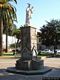 Arborea: il Monumento ai Caduti sovrastato dalla statua di Santa Maria Ausiliatrice