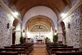 Bauladu: chiesa parrocchiale di San Gregorio Magno: veduta della navata verso l’altare