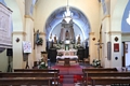 Belvì-chiesa parrocchiale di Sant’Agostino: interno verso il presbiterio