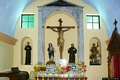 Belvì-chiesa parrocchiale di Sant’Agostino: altare del Santissimo Crocifisso