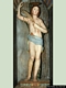 Belvì-chiesa di San Sebastiano: statua di San Sebastiano sull’altare