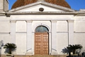 Burcei-chiesa parrocchiale di Nostra Signora di Monserrat: parte centrale della facciata