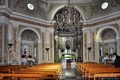 Burcei-chiesa parrocchiale di Nostra Signora di Monserrat: interno verso il presbiterio