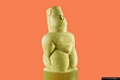 Cabras: cuccuru Is Arrius: statuetta in calcarenite con copricapo della Dea Madre Cabras: cuccuru Is Arrius: statuetta in calcarenite con copricapo della Dea Madre