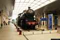 Cagliari: la locomotiva a vapore D 744.003 esposta all’interno della Stazione ferroviaria
