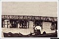 Cagliari-Il ponte in legno in un&rsquo;antica foto