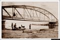 Cagliari-Il primo ponte in ferro del 1880 in un&rsquo;antica foto