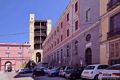 Cagliari-La Torre di San Pancrazio ed alla destra il Conservatorio delle Figlie della Provvidenza