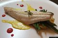 Cagliari-Hit&agraveBistrot: filetto di spigola scottato con fagiolini e patate saltate su salsa al peperone giallo e frappè di pomodoro e barbabietole