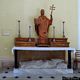 Cagliari-Chiesa di San Lucifero: statua del Santo nella prima cappella