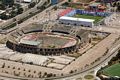Cagliari-Resti dello stadio Sant&rsquo;Elia e a destra l&rsquo;Unipol Domus