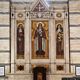 Cagliari-Santuario della Madonna del Carmine: mosaico che rappresenta i Santi