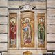 Cagliari-Santuario della Madonna del Carmine: mosaico che rappresenta i Santi