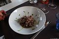 Cagliari-Locanda dei Buoni e Cattivi: burrida tradizionale con aceto di vino bianco, pomodoro secco e noci tostatea