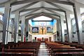 Cagliari-Chiesa parrocchiale di San Carlo Borromeo: interno verso il presbiterio