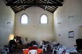 Cagliari-Chiesa medioevale di Sant’Alenixedda: interno durante prove di suoni all’organetto Cagliari-Chiesa medioevale di Sant’Alenixedda: interno durante prove di suoni all’organetto
