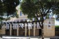 Cagliari-Chiesa parrocchiale di Santa Lucia: il particolare dell&rsquo;ingresso