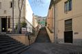 Cagliari-La lunga gradinata delle scalette Santa Chiara progettate da Gaetano Cima