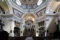 Cagliari-Chiesa di San Michele: interno della chiesa di San Michele dominato dall&rsquo;imponente altare maggiore
