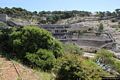 Cagliari-Anfiteatro romano: lavori di allestimento per uno spettacolo teatrale
