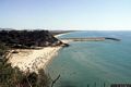 Dorgali-Cala di Osalla: la Cala di Osalla e dopo il pontile la spiaggia di Osalla