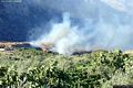 Dorgali-Cala Cartoe: veduta dell’incendio sulla montagna dietro Cala Cartoe