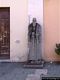 Capoterra: chiesa parrocchiale di Sant’Efisio: statua di Sant’Efisio davanti alla chiesa 