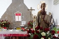 Carbonia-Is Gannaus: la statua di San Marco nella chiesa parrocchiale di San Marco Apostolo