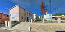 Cardedu-La piazza Giuseppe Garibaldi sul retro della chiesa parrocchiale con i murales