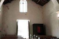 Cardedu-Chiesa di Nostra Signora del Buon Cammino: interno verso il portale di ingresso