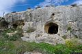 Cargeghe-Necropoli di S’Elighe Entosu: il masso nel quale è scavata la tomba VII