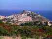 Castelsardo-Hotel Baga Baga: veduta della rocca di Castelsardo dalla terrazza del ristorante