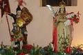 Decimoputzu-Festa di San Giorgio: simulacri di San Giorgio e Santa Suia addobbati per la festa Decimoputzu-Festa di San Giorgio: simulacri di San Giorgio e Santa Suia addobbati per la festa