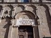 Dolianova: la Cattedrale di San Pantaleo: architrave sopra il portone di ingresso