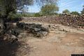 Dorgali-Villaggio nuragico di Serra Orrios: Lo spazio sacro recintato con i resti del tempio a megaron esterno