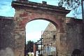 Elmas: chiesa campestre di Santa Caterina d’Alessandria detta anche di Semelia: ingresso alla corte al cui interno si trova la chiesa