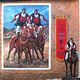 Fonni: il murale 'La pariglia dello storico Palio di Fonni' di Angelo Pilloni