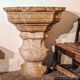 Gesturi: chiesa di Santa Maria Egiziaca o del Santo Sepolcro: acquasantiera in pietra