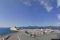 Golfo Aranci-Viale della stazione che conduce al porto con l’attracco dei traghetti della Sardinia Ferries