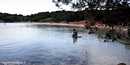 Arzachena: arenile di destra della spiaggia delle piscine