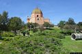 Gonnoscodina-Veduta della chiesa di San Daniele nel parco che la circonda