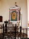 Gonnoscodina: chiesa parrocchiale di San Sebastiano: il fonte battesimale