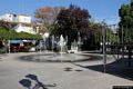 Irgoli: la piazza Municipio con la bella fontana al centro