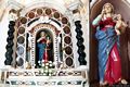 Isili: chiesa parrocchiale di San Saturno Martire: statue nella Cappella della Madonna del Rosario