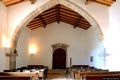 Laconi: chiesa di San Giovanni Battista: interno verso il portale di ingresso