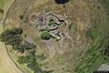 Lunamatrona: veduta dall&rsquo;alto del nuraghe Pitzu Commu